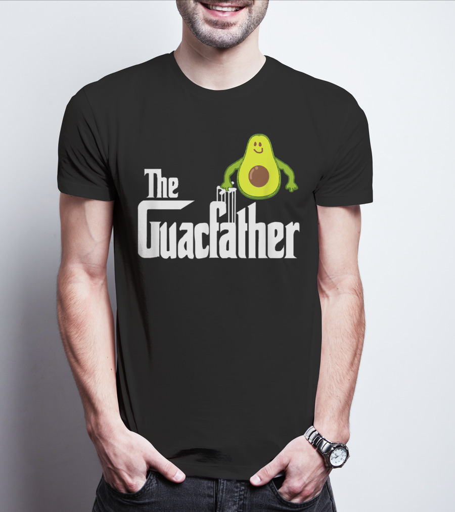 The Guacfather Funny Guacamole Avocado Mens Iconic T-Shirt