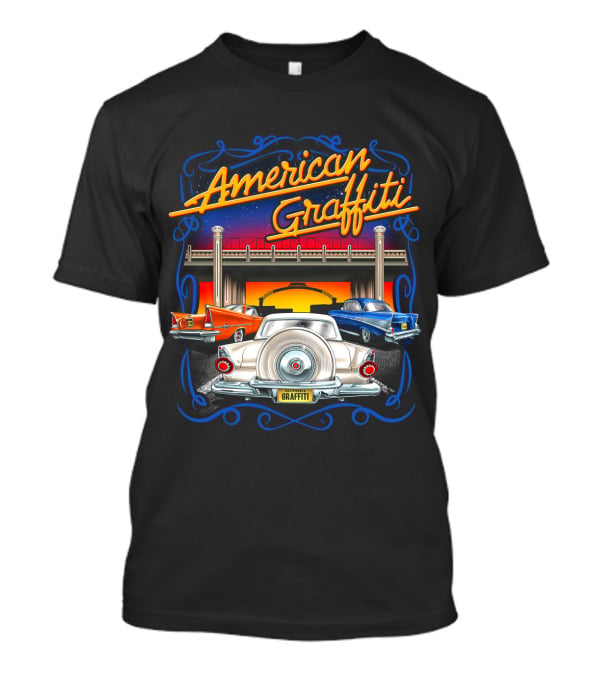 American Graffiti Classic Cars Scene T-Shirt