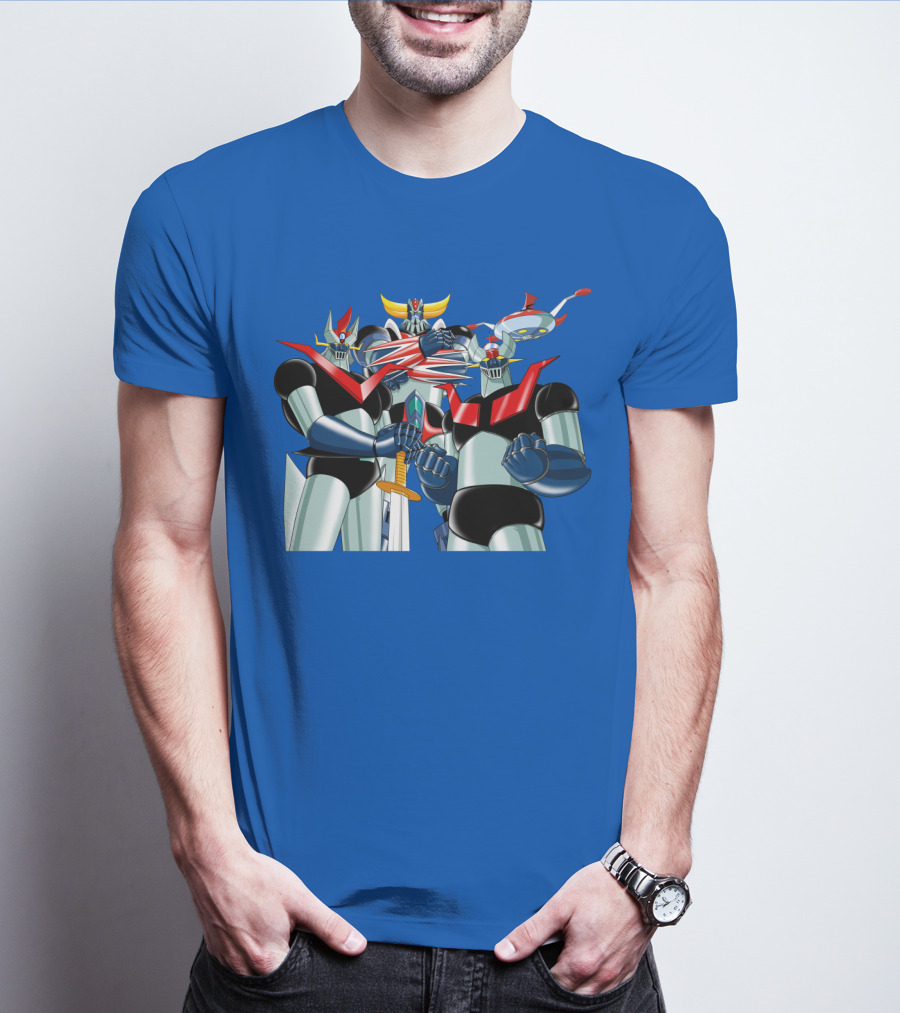 Mazinger Grendizer Robot Trio Battle Stance T-Shirt