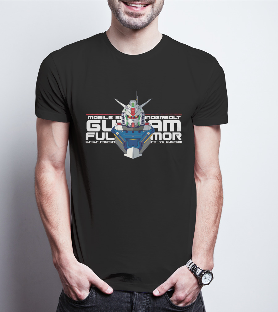 Mobile Suit Thunderbolt Gundam Full Armor E.F.S.F Prototype FA-78 Custom T-Shirt