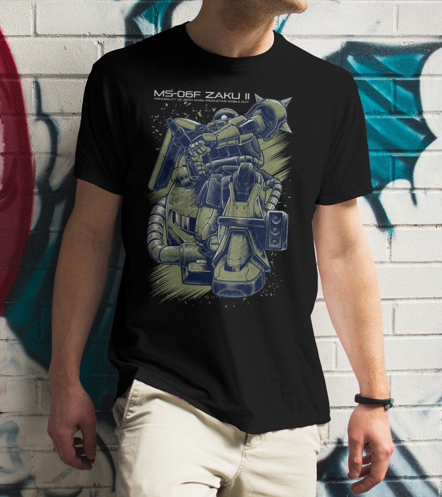 MS-06F Zaku II Principality Of Zeon Mass Production Mobile Suit T-Shirt