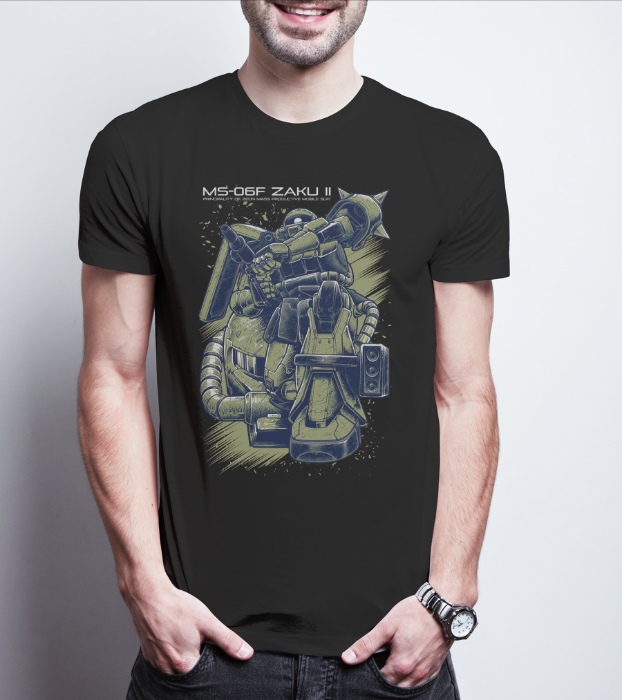 MS-06F Zaku II Principality Of Zeon Mass Production Mobile Suit T-Shirt