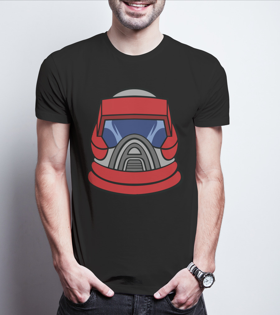 Mask Spectrum Red Futuristic Helmet T-Shirt