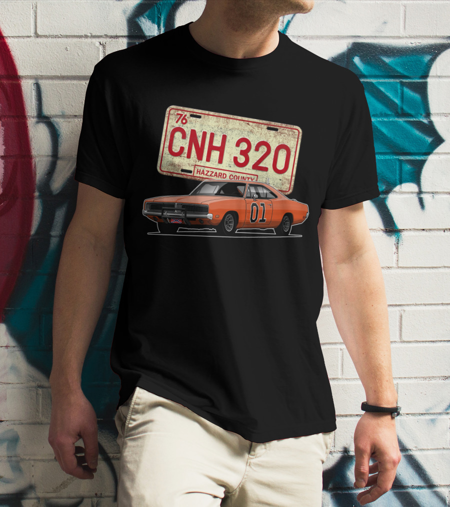 Duke Of Hazzard '76 CNH 320 Hazzard County 01 Car License Plate T-Shirt