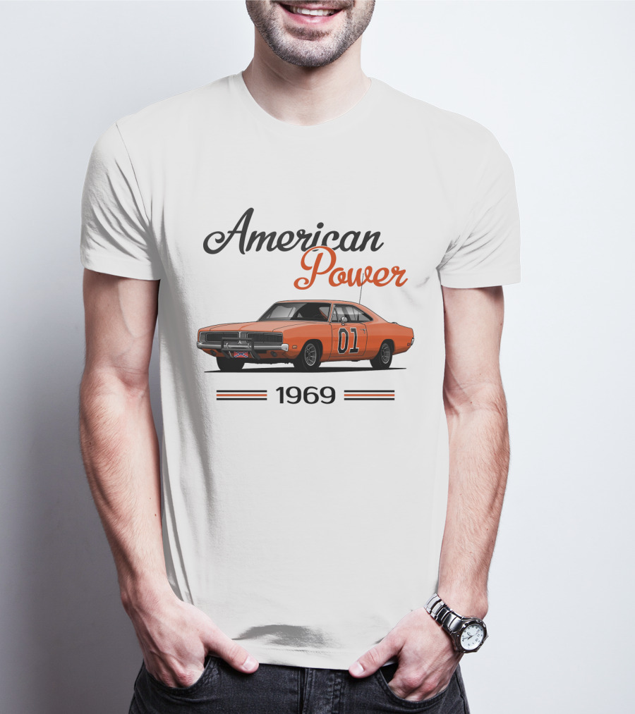 American Power 1969 Dukes Of Hazzard Charger 01 T-Shirt