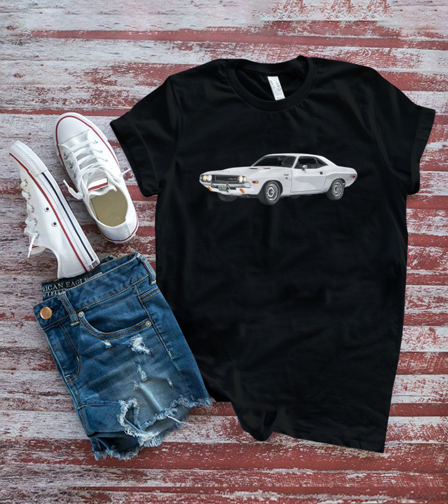 Vanishing Point 2.1 Classic White Muscle Car T-Shirt