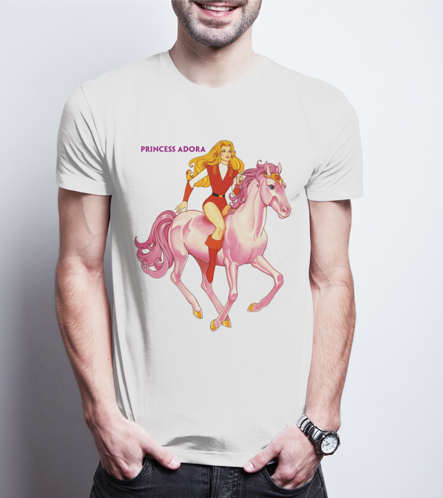 Princess Adora Riding Pink Horse She-Ra Character Fan T-Shirt