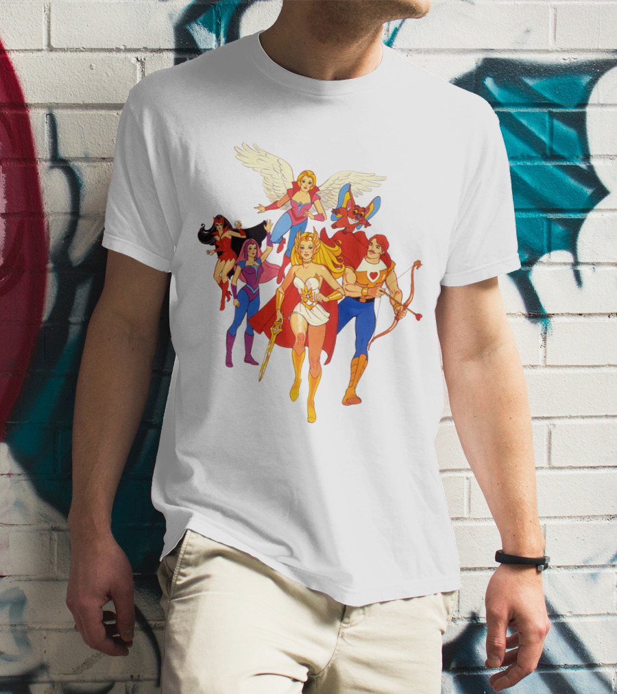 She Ra Princess Of Power Heroes Group T-Shirt