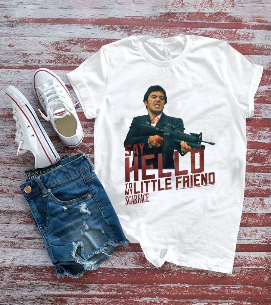 Say Hello To My Little Friend Scarface Movie Iconic Scene T-Shirt