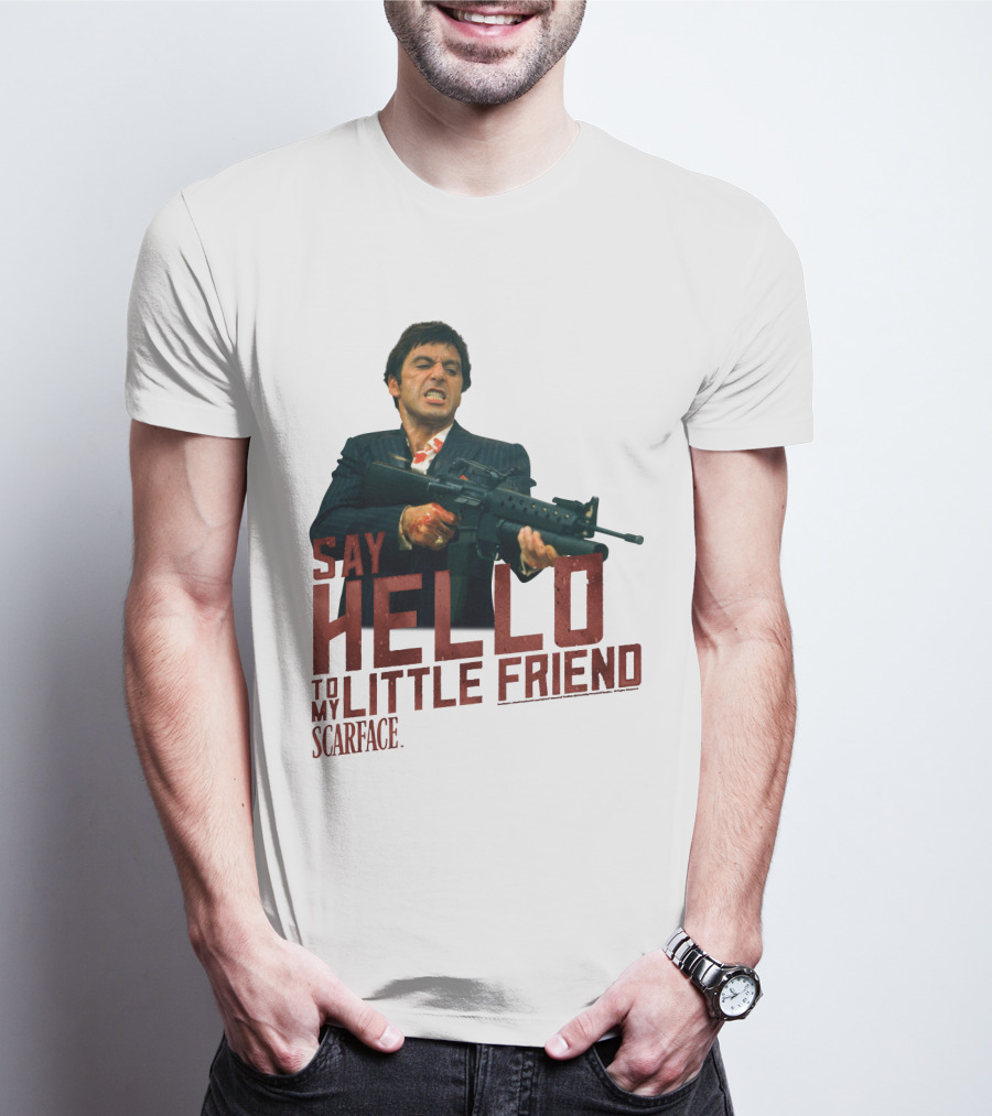 Say Hello To My Little Friend Scarface Movie Iconic Scene T-Shirt