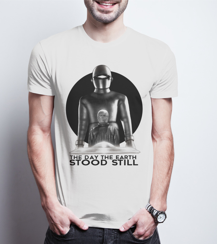 The Day The Earth Stood Still Classic Sci-Fi Robot And Alien T-Shirt