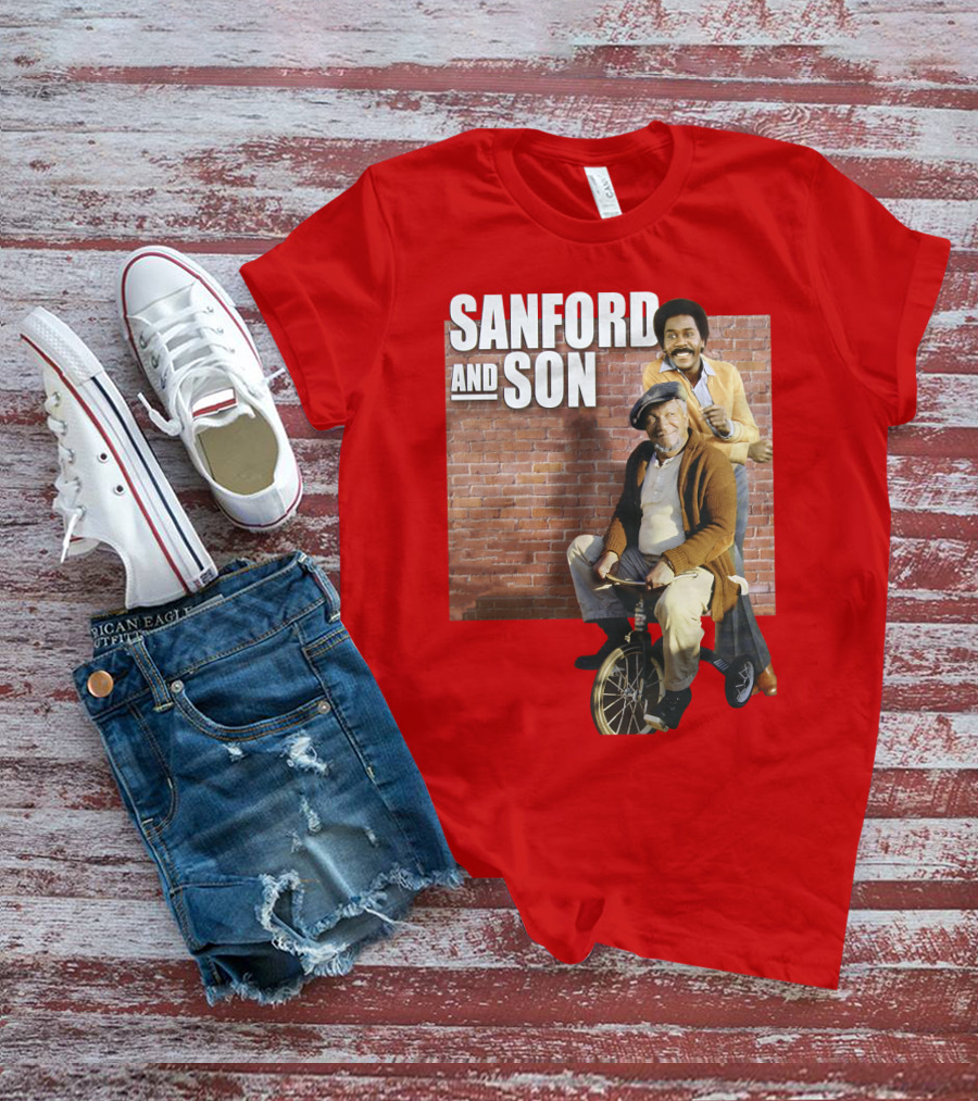 Sanford And Son Red Brick Wall Background T-Shirt