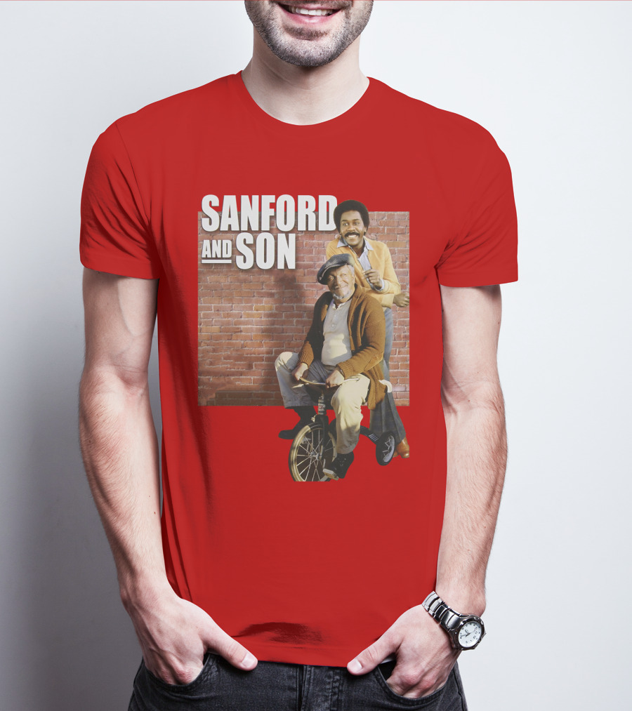 Sanford And Son Red Brick Wall Background T-Shirt