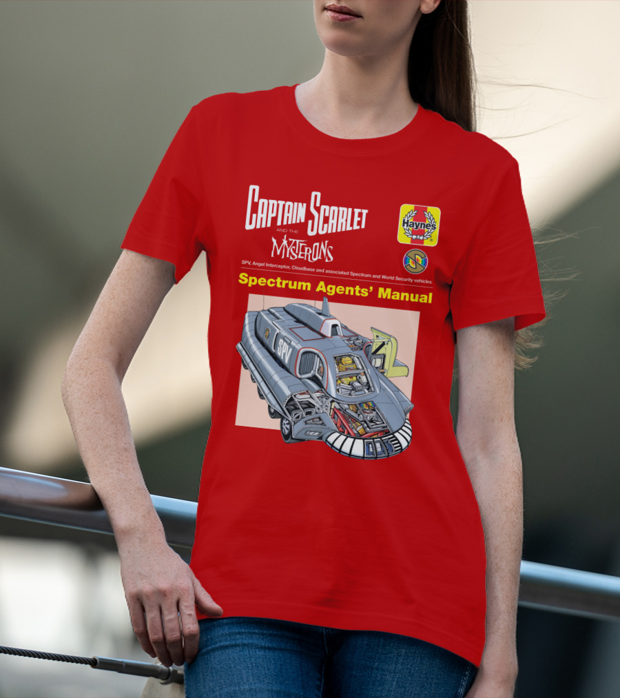 Captain Scarlet And The Mysterons Spectrum Agents' Manual SPV Haynes Cloudbase Spectrum World Security Vehicles T-Shirt