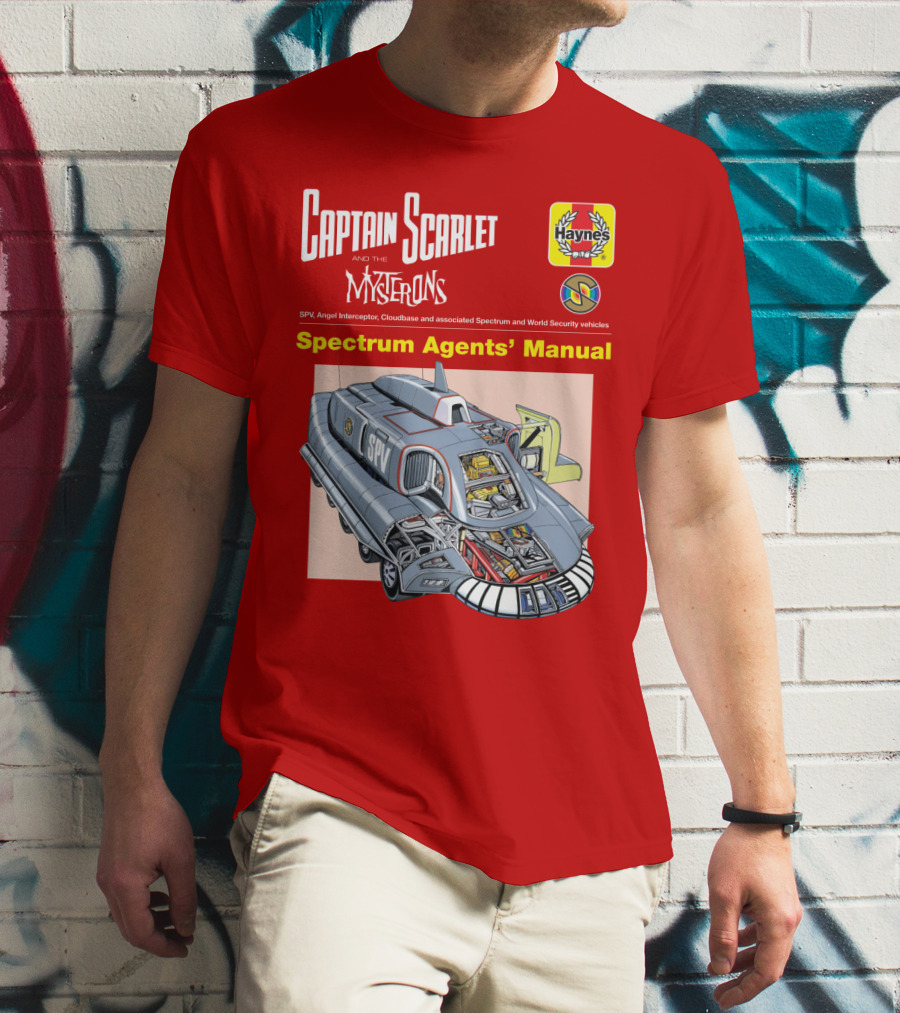 Captain Scarlet And The Mysterons Spectrum Agents' Manual SPV Haynes Cloudbase Spectrum World Security Vehicles T-Shirt