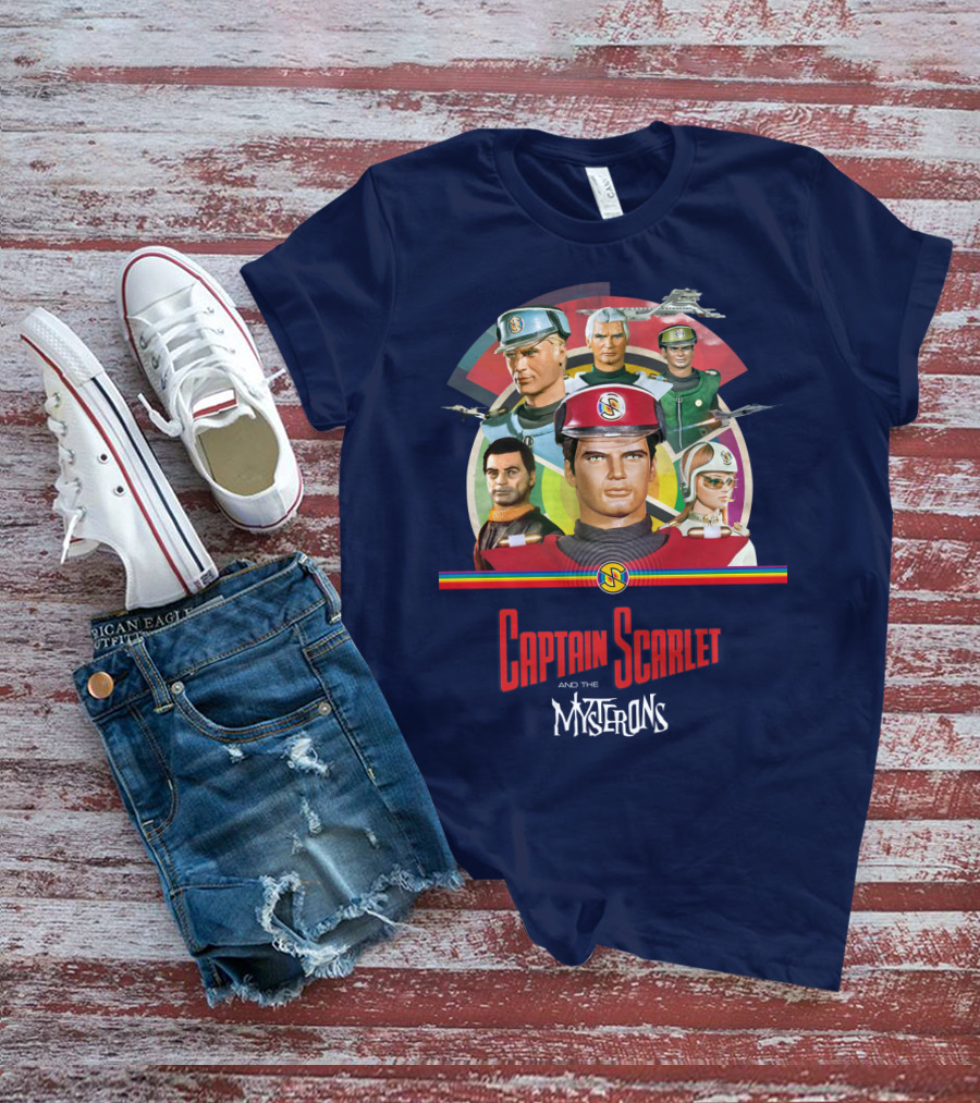 Captain Scarlet And The Mysterons Animated Series Characters Group T-Shirt