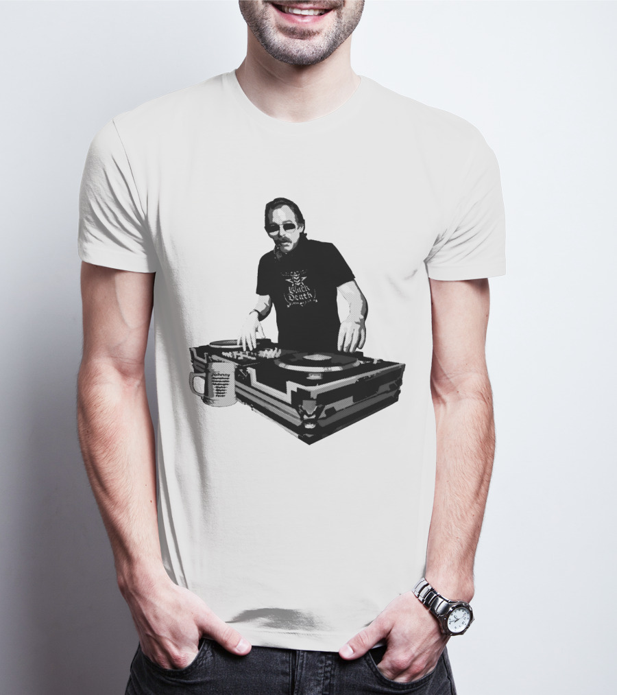 DJ Fever Black Death Coffee Turntable Maven T-Shirt