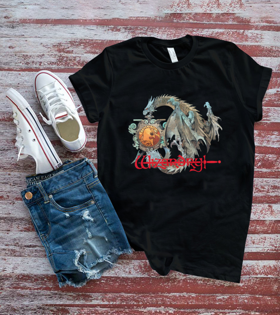 Wizardry Dragon Fantasy Crest T-Shirt