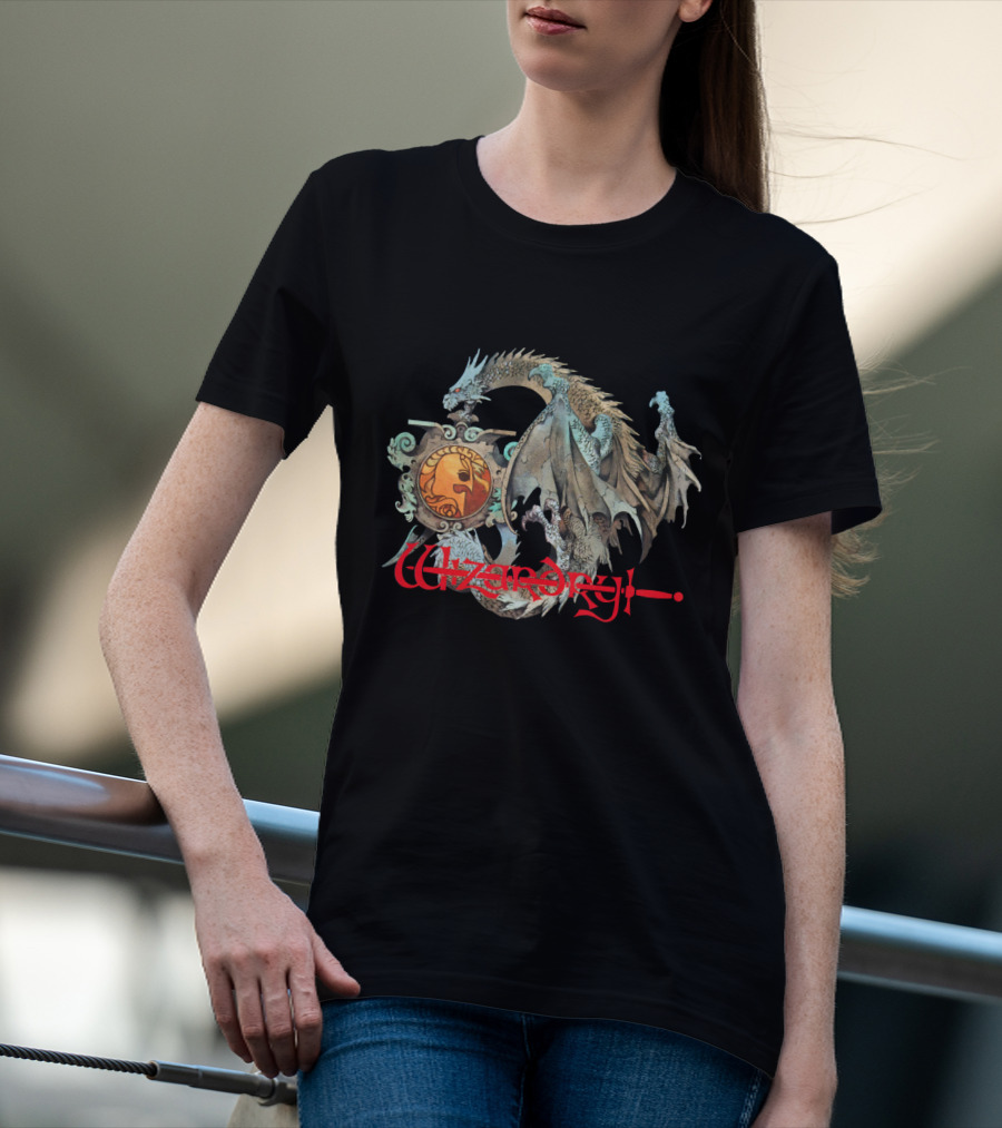 Wizardry Dragon Fantasy Crest T-Shirt