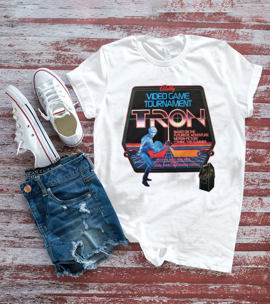 Bally Video Game Tournament Tron Based On The Futuristic Adventure Motion Picture Coming This Summer T-Shirt