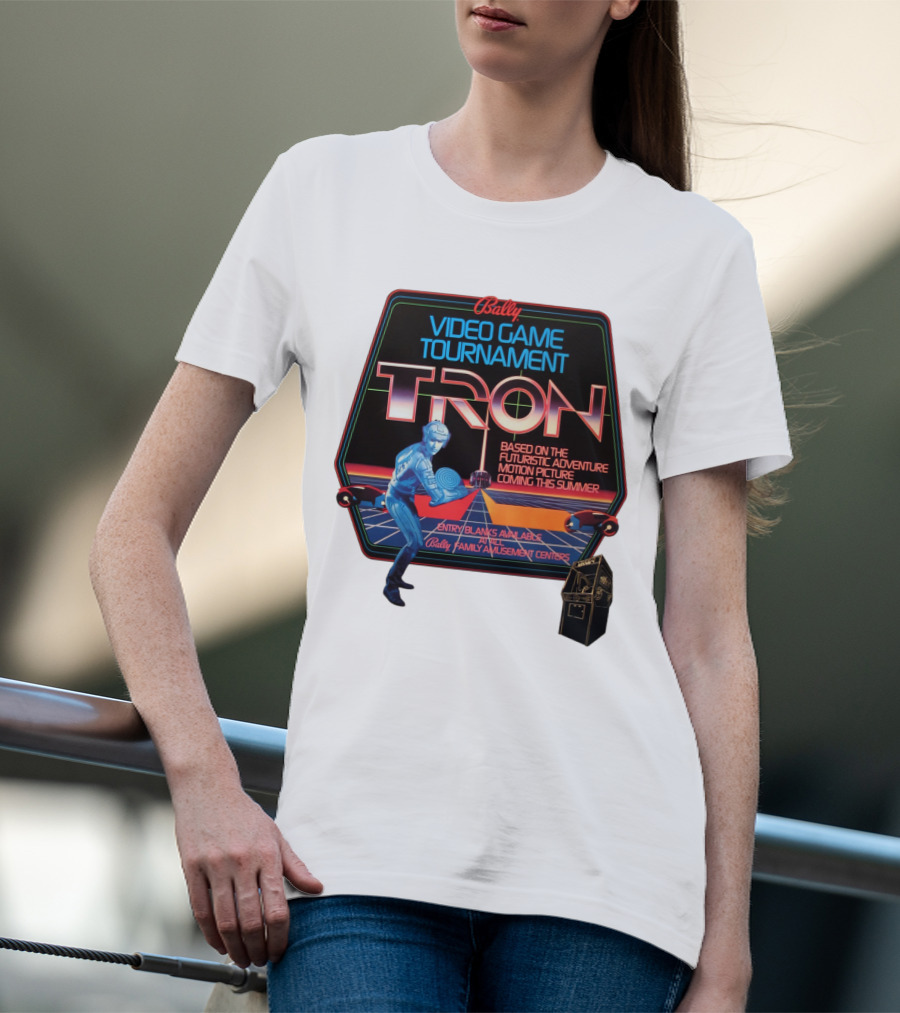 Bally Video Game Tournament Tron Based On The Futuristic Adventure Motion Picture Coming This Summer T-Shirt