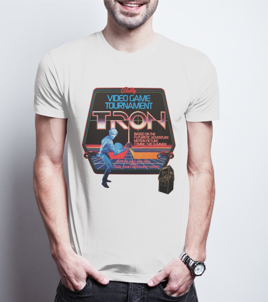 Bally Video Game Tournament Tron Based On The Futuristic Adventure Motion Picture Coming This Summer T-Shirt