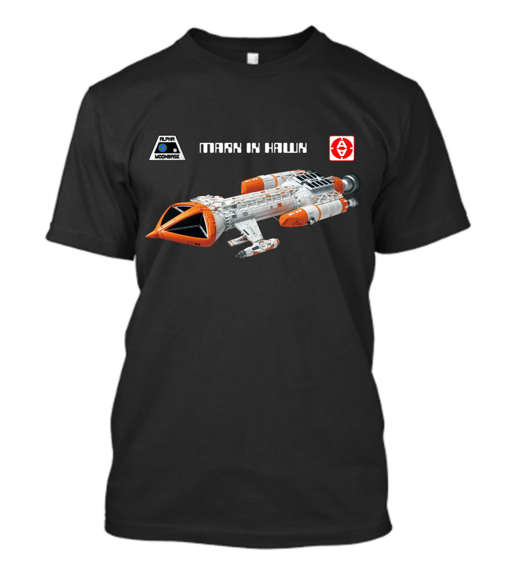 Alpha Moonbase Mark IX Hawk Spacecraft T-Shirt