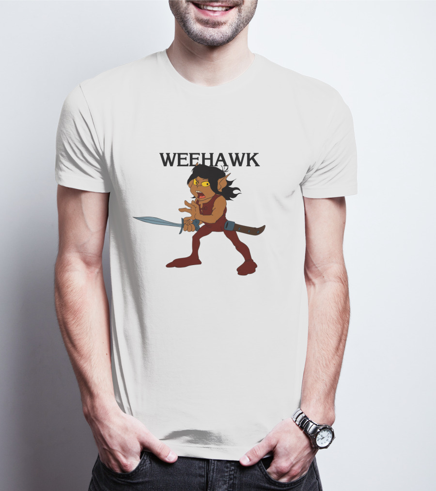 Weehawk Wizards Sword Wielding Animated Character T-Shirt