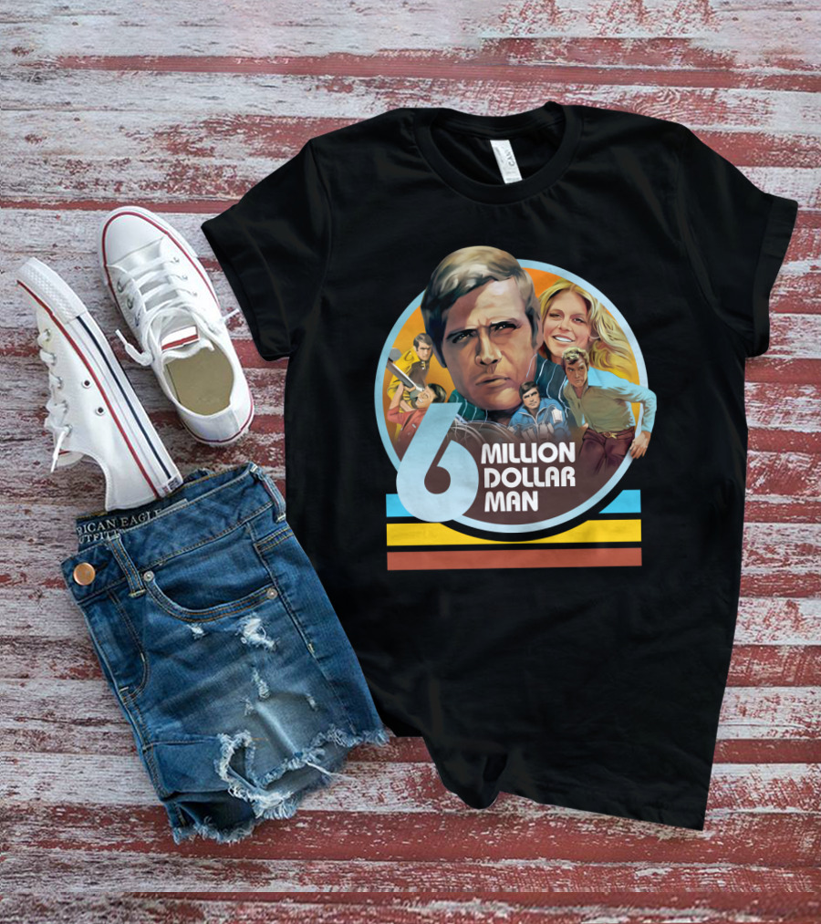 6 Million Dollar Man Retro Action Adventure Iconic Characters T-Shirt