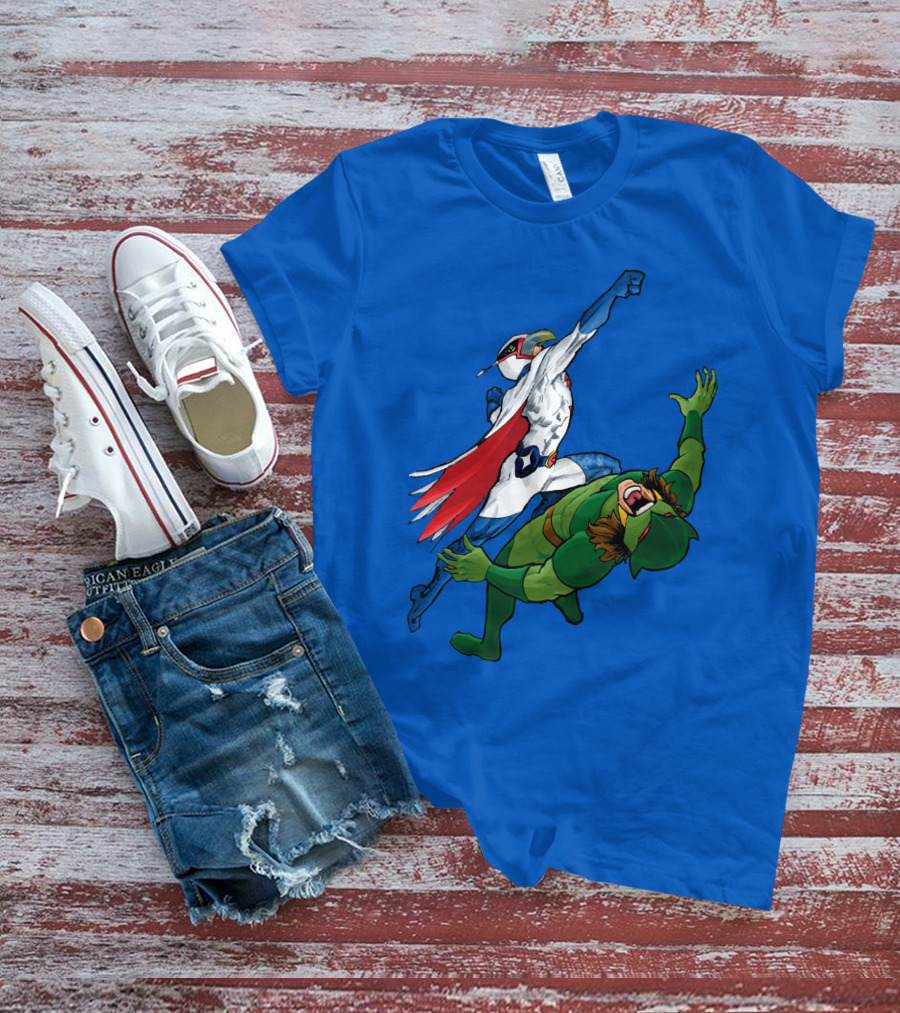 Science Ninja Team Gatchaman Battle Of The Planets Dynamic Heroic Battle Scene T-Shirt