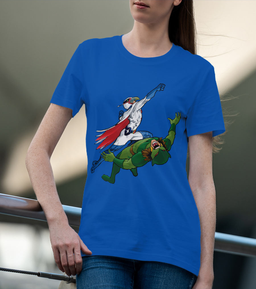 Science Ninja Team Gatchaman Battle Of The Planets Dynamic Heroic Battle Scene T-Shirt