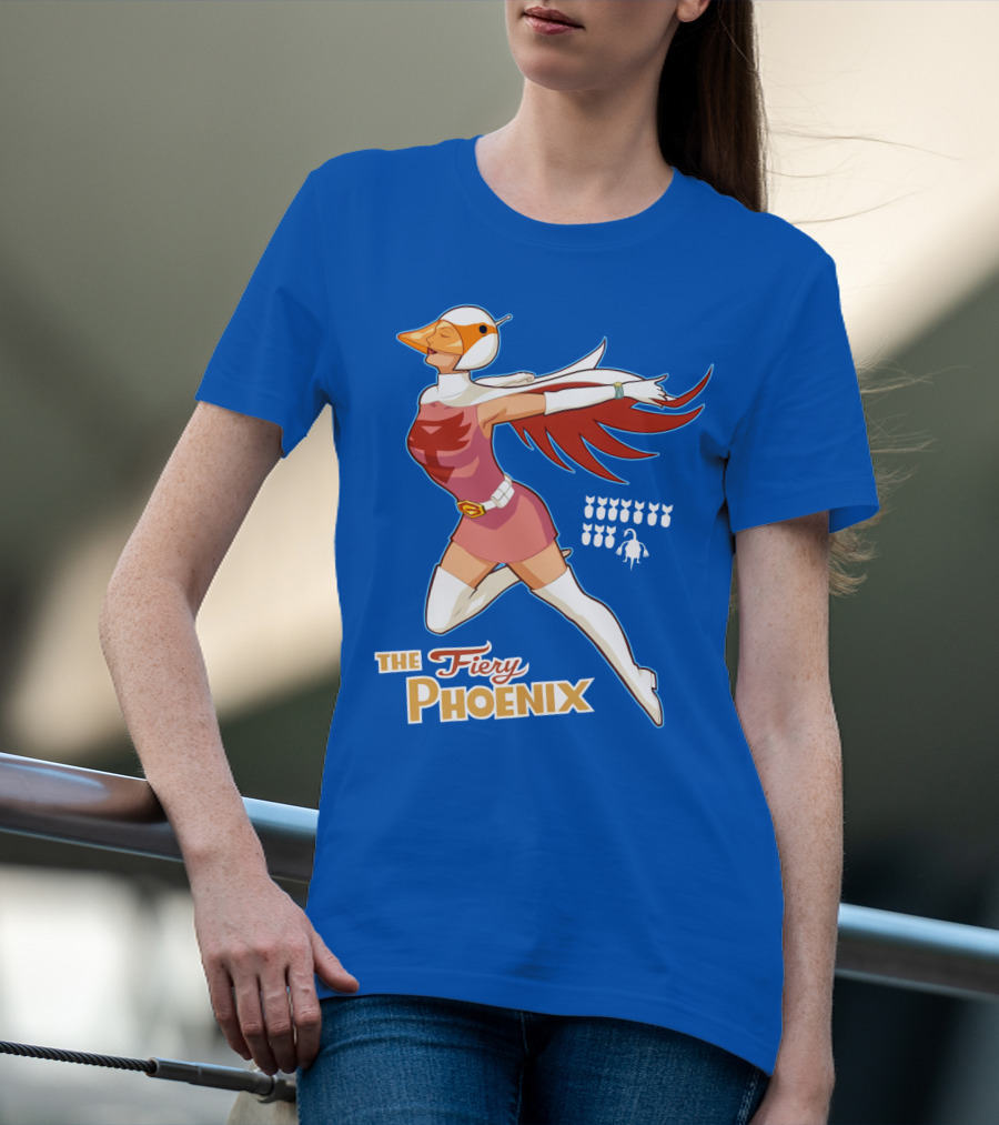 The Fiery Phoenix Winged Hero Vintage Flight T-Shirt