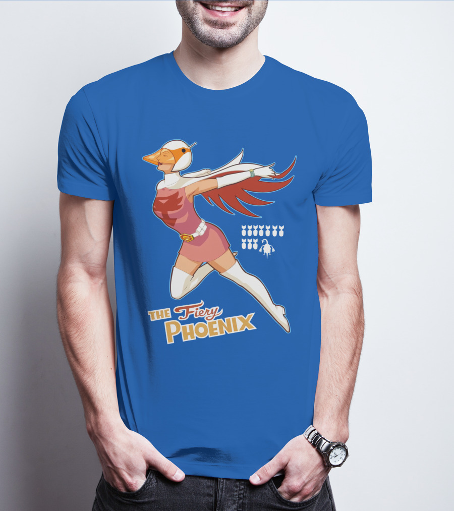 The Fiery Phoenix Winged Hero Vintage Flight T-Shirt