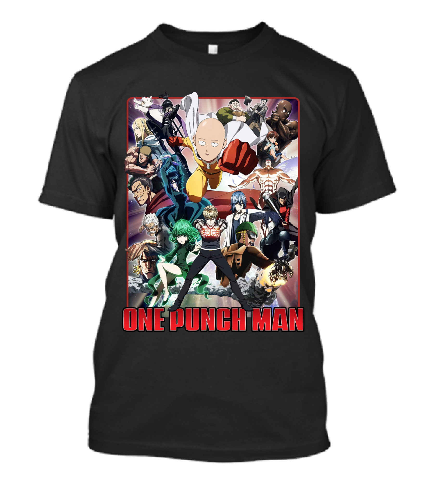 One Punch Man Cast Of Characters Ensemble T-Shirt
