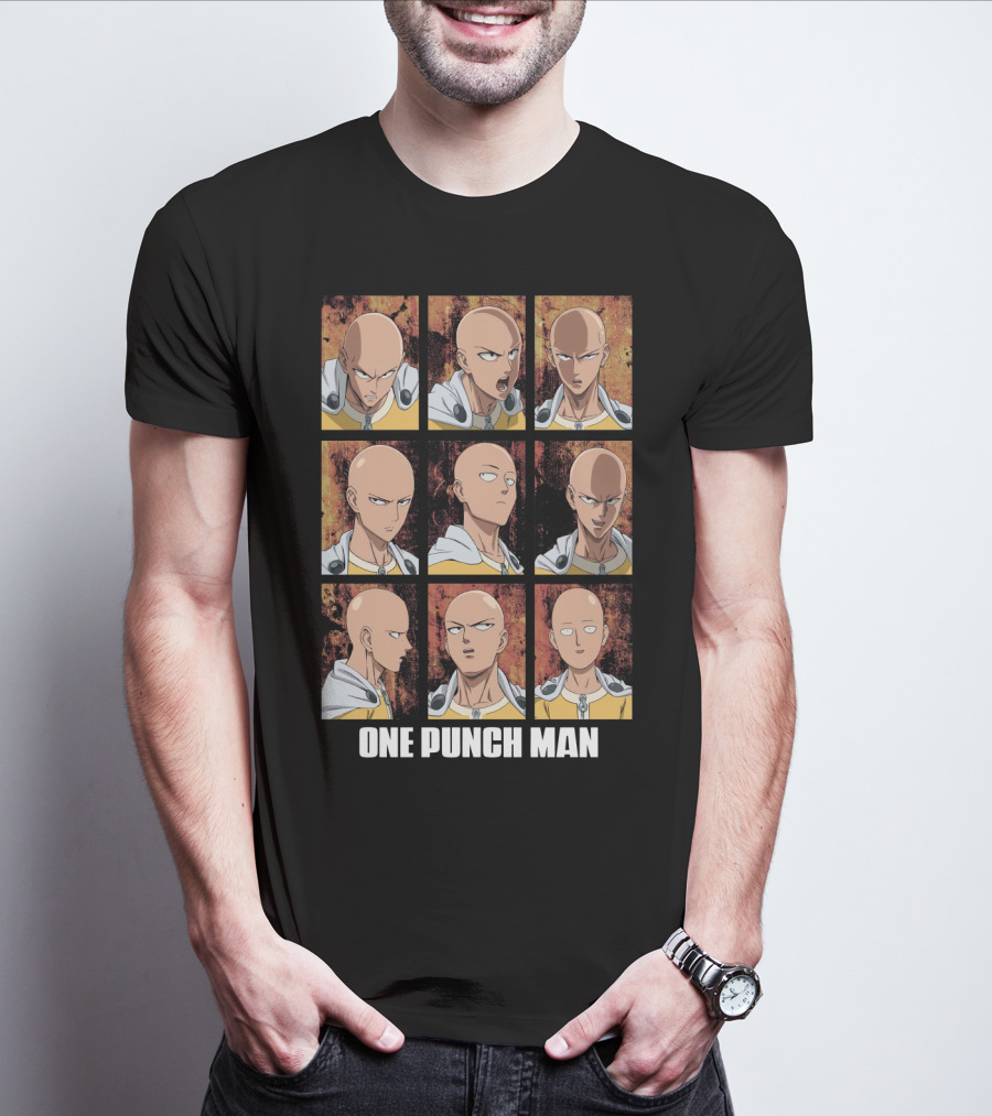 One Punch Man Saitama Nine Expressions T-Shirt