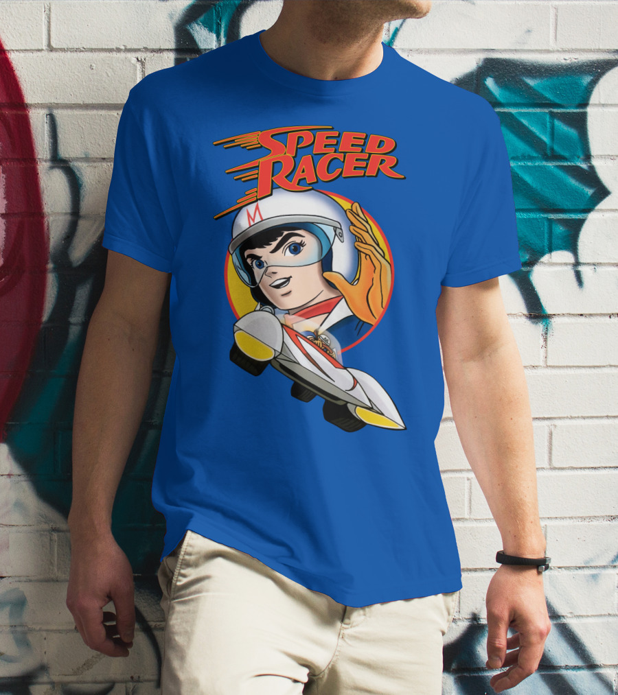 Speed Racer Character With Helmet And Car T-Shirt