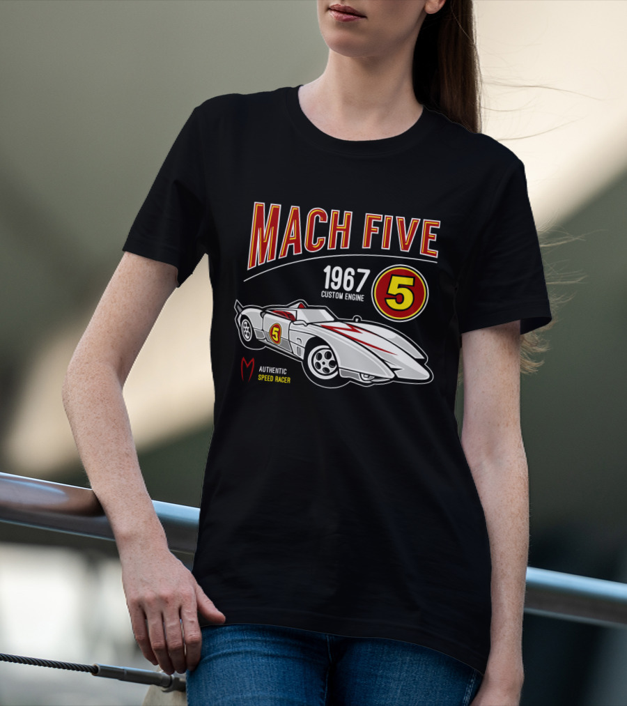 Mach Five 1967 Custom Engine Authentic Speed Racer T-Shirt