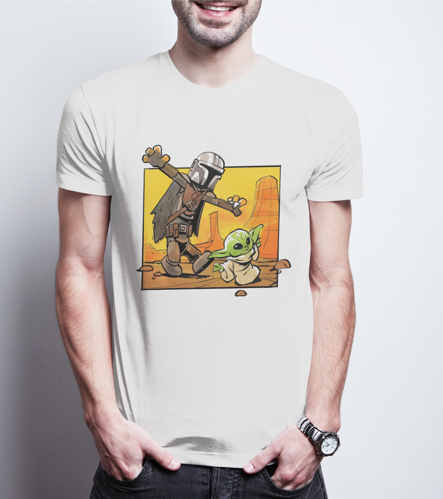 The Mandalorian And Grogu Desert Adventure Baby Yoda T-Shirt