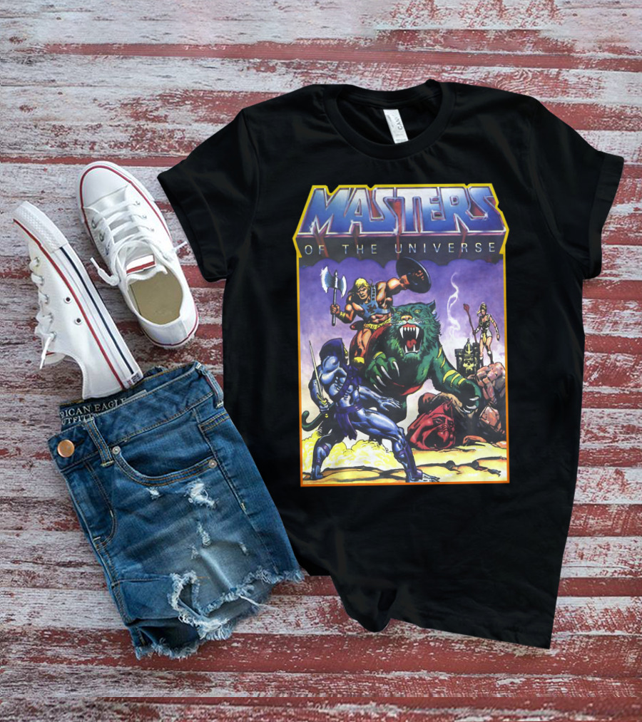 Masters Of The Universe He-Man Battle Cat Skeletor T-Shirt