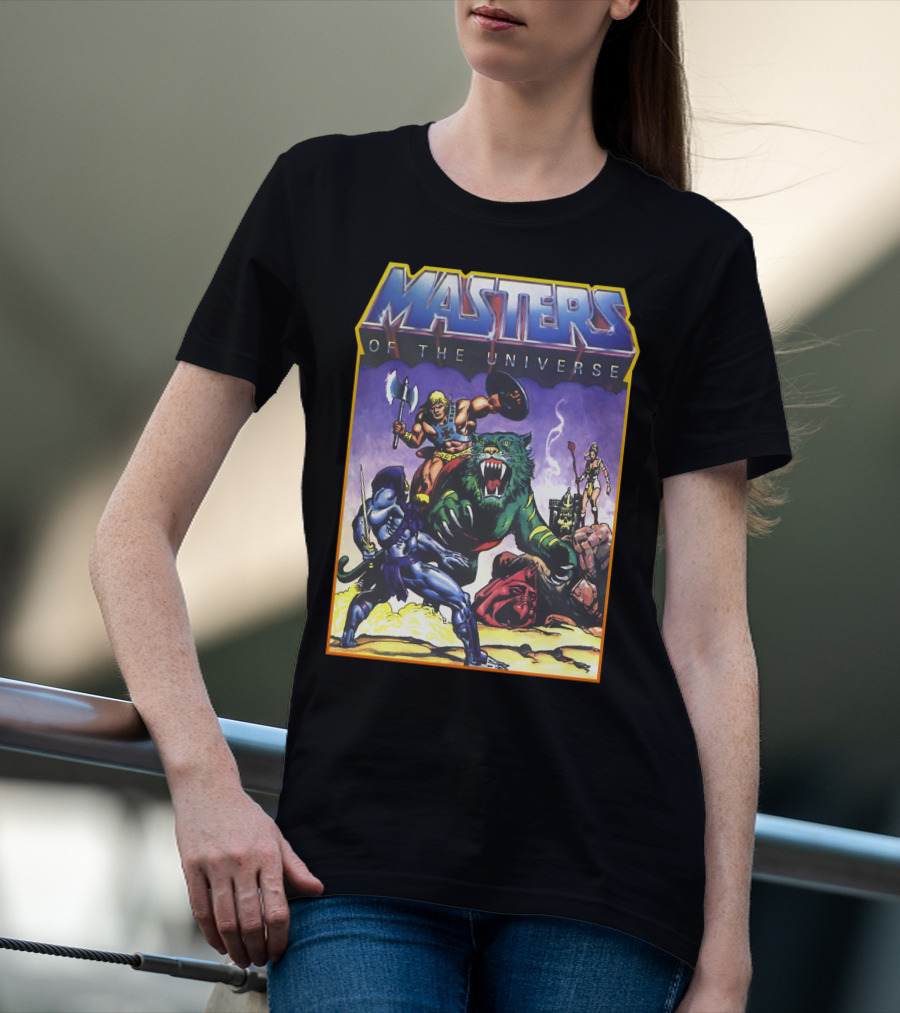 Masters Of The Universe He-Man Battle Cat Skeletor T-Shirt