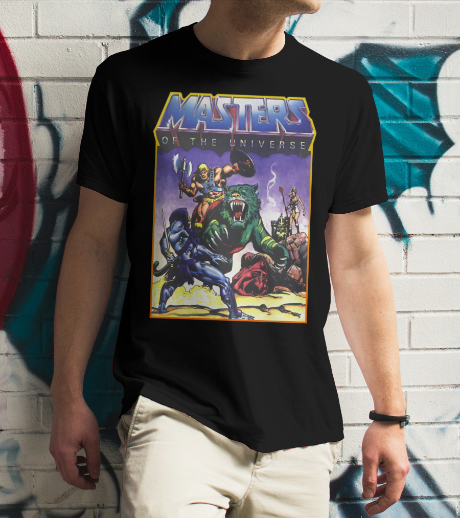Masters Of The Universe He-Man Battle Cat Skeletor T-Shirt