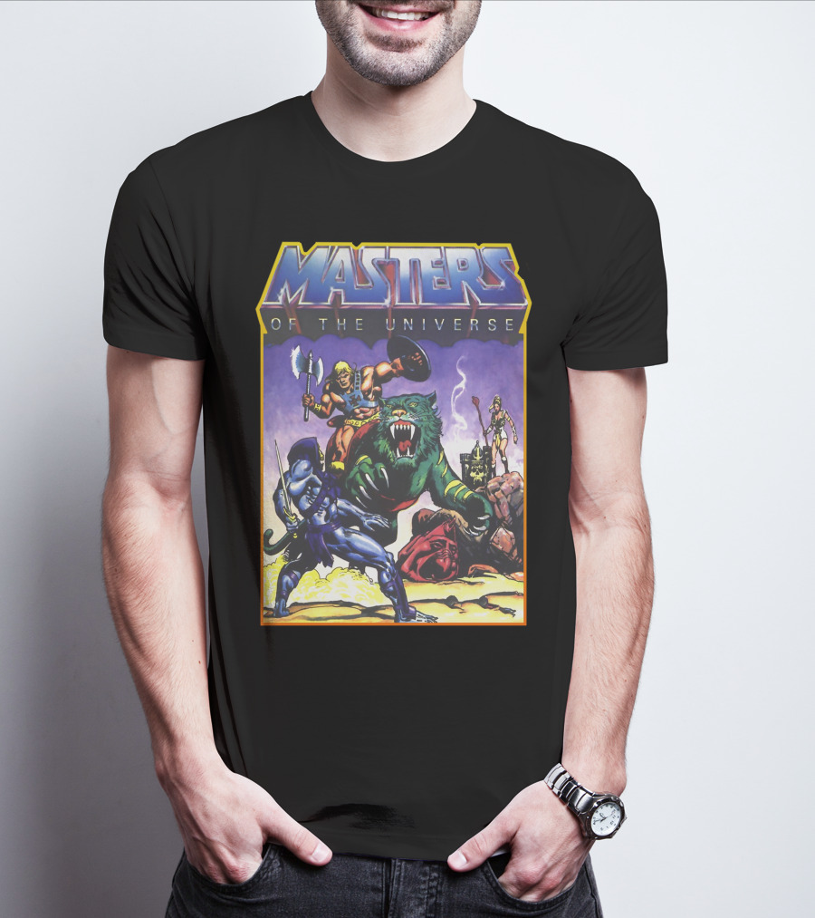 Masters Of The Universe He-Man Battle Cat Skeletor T-Shirt