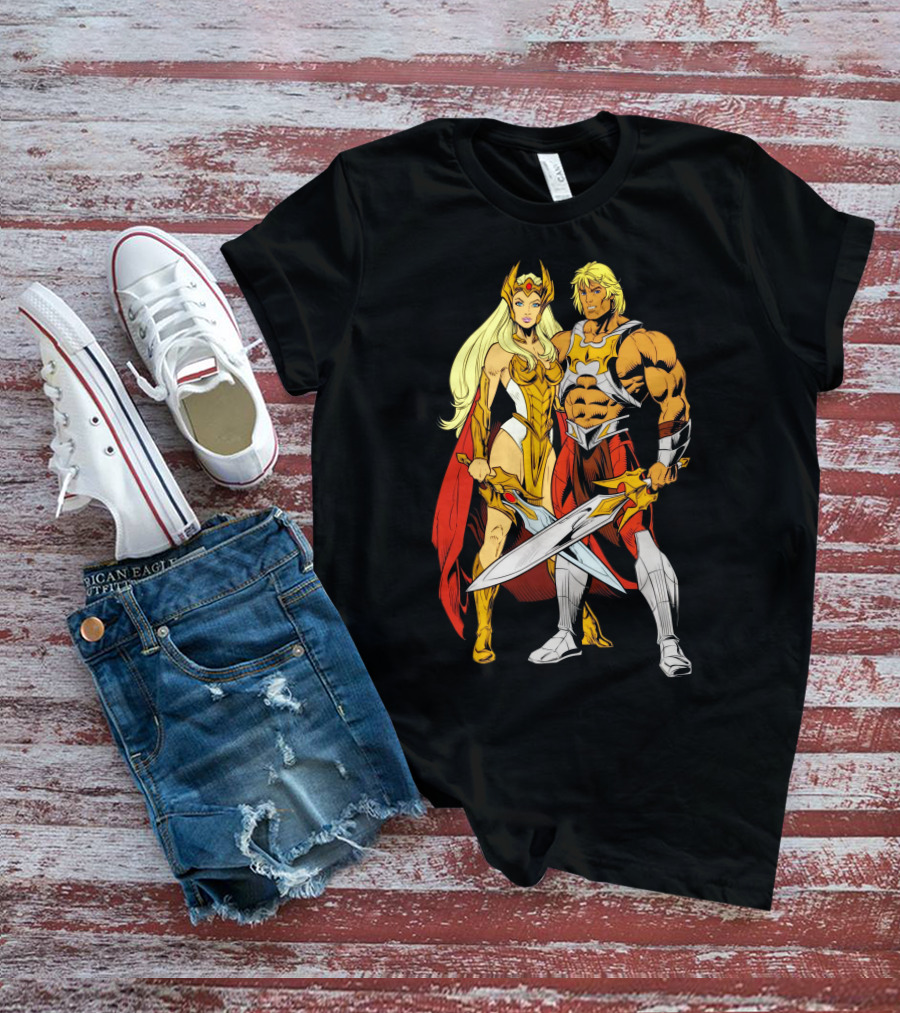 She Ra And He Man Powerful Alliance Masters Of The Universe T-Shirt