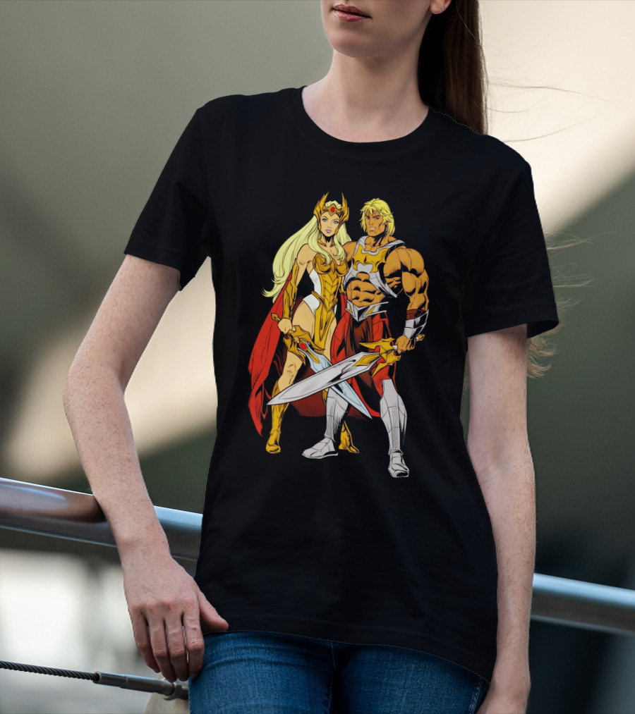 She Ra And He Man Powerful Alliance Masters Of The Universe T-Shirt