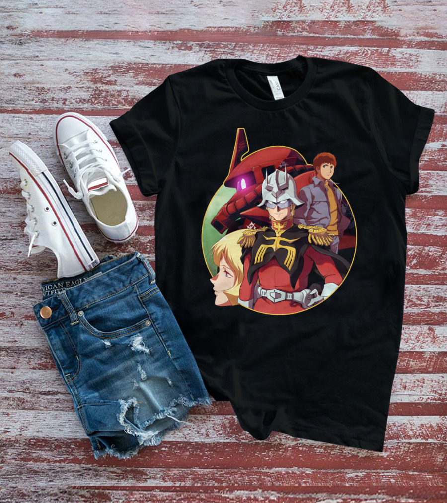 Mobile Suit Gundam The Origin Char Aznable And Amuro Ray Anime Characters T-Shirt