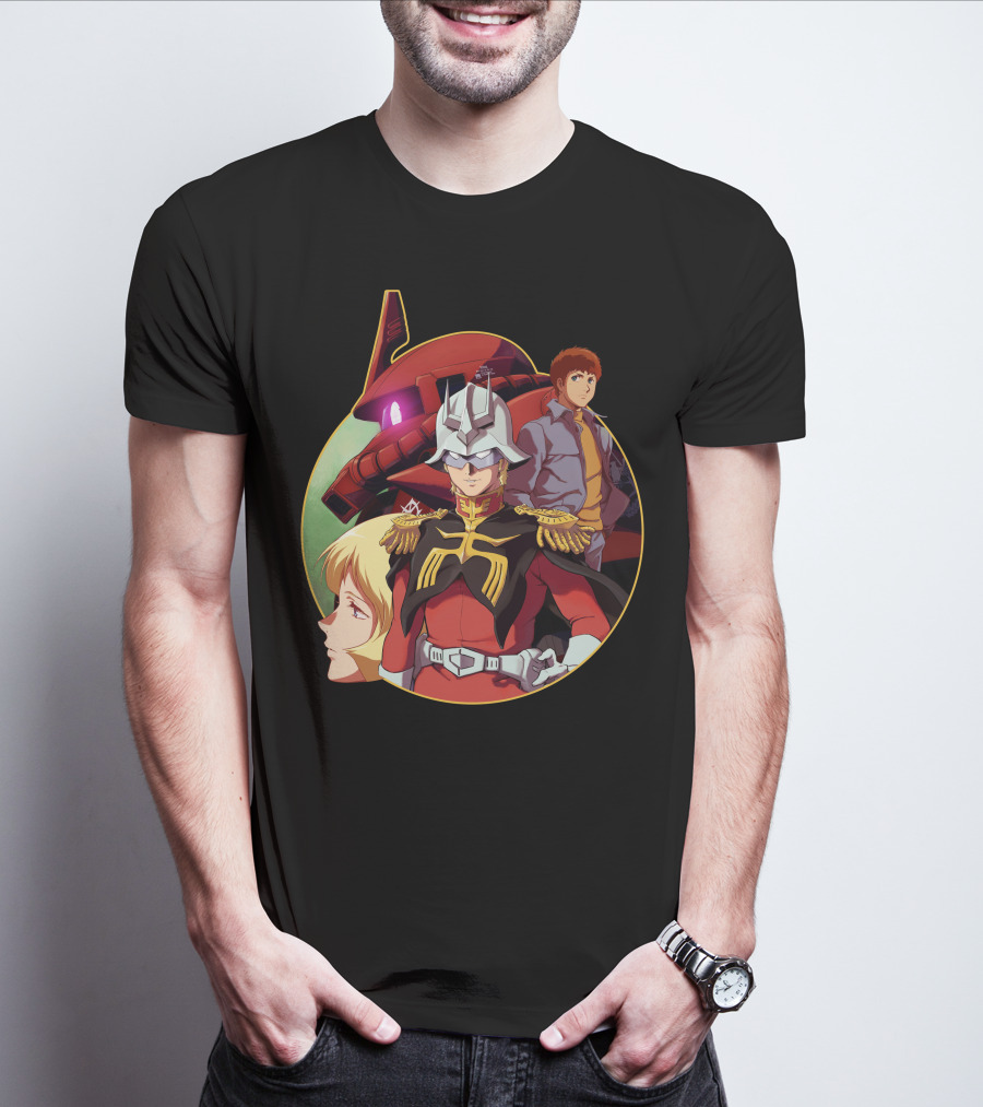 Mobile Suit Gundam The Origin Char Aznable And Amuro Ray Anime Characters T-Shirt