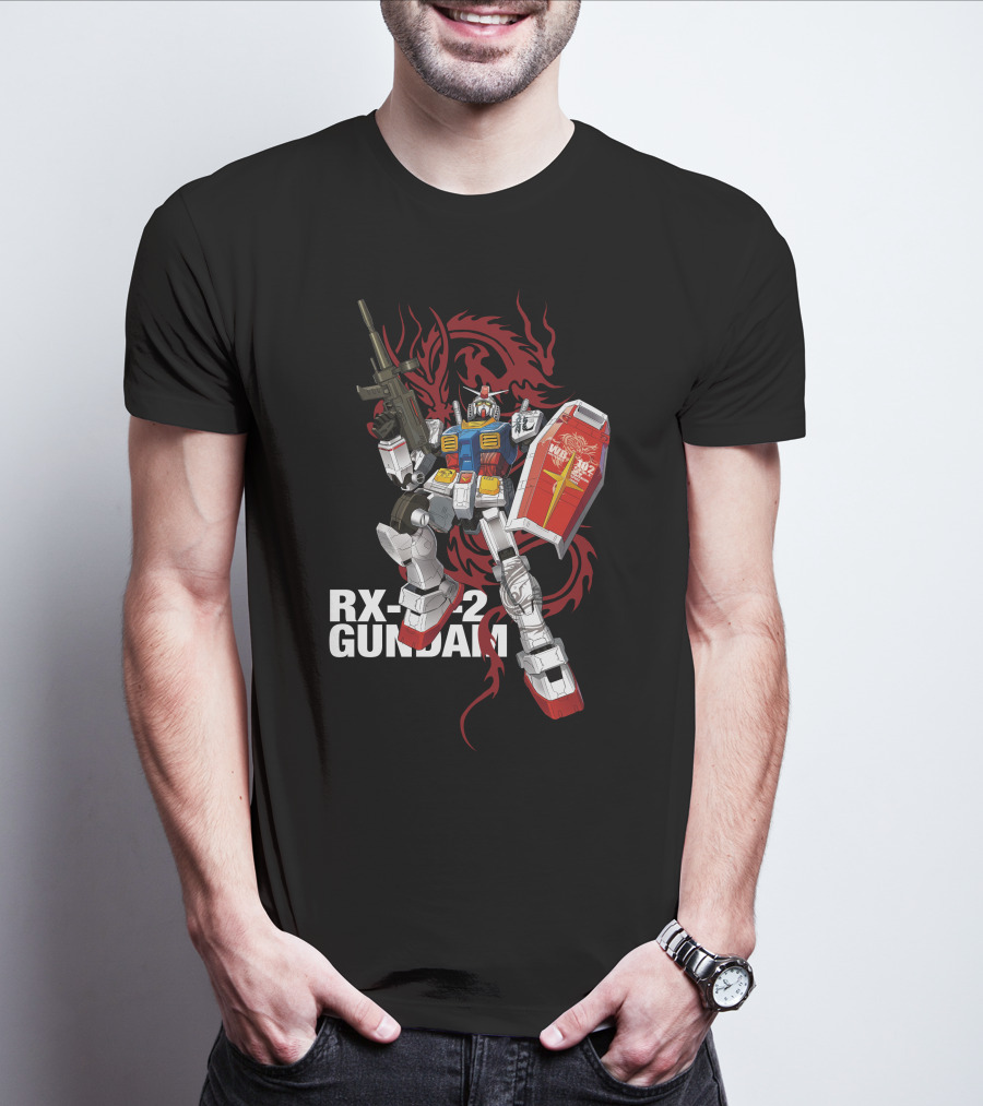 RX 78 2 Gundam Wing Shield Dragon T-Shirt