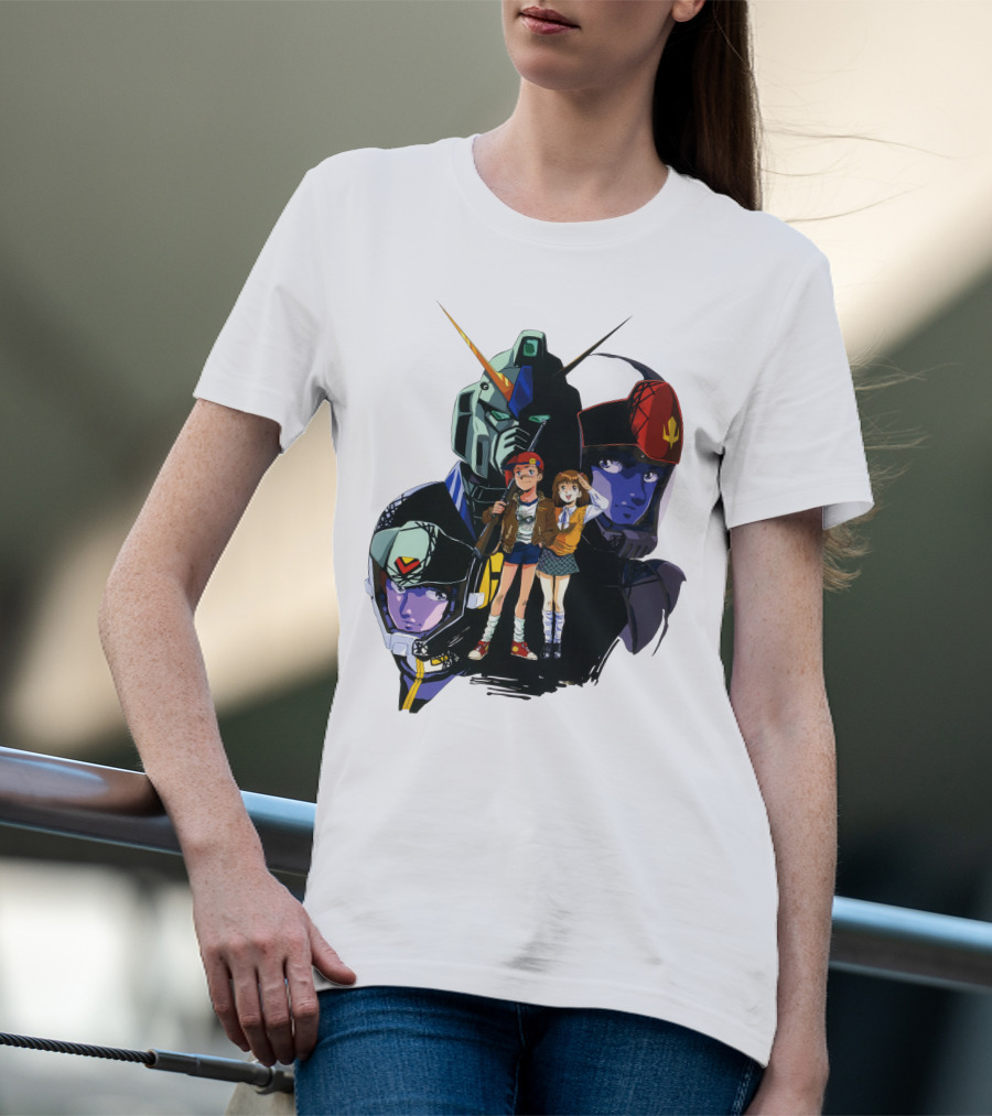 Mobile Suit Gundam Iconic Characters And Mecha Compilation T-Shirt