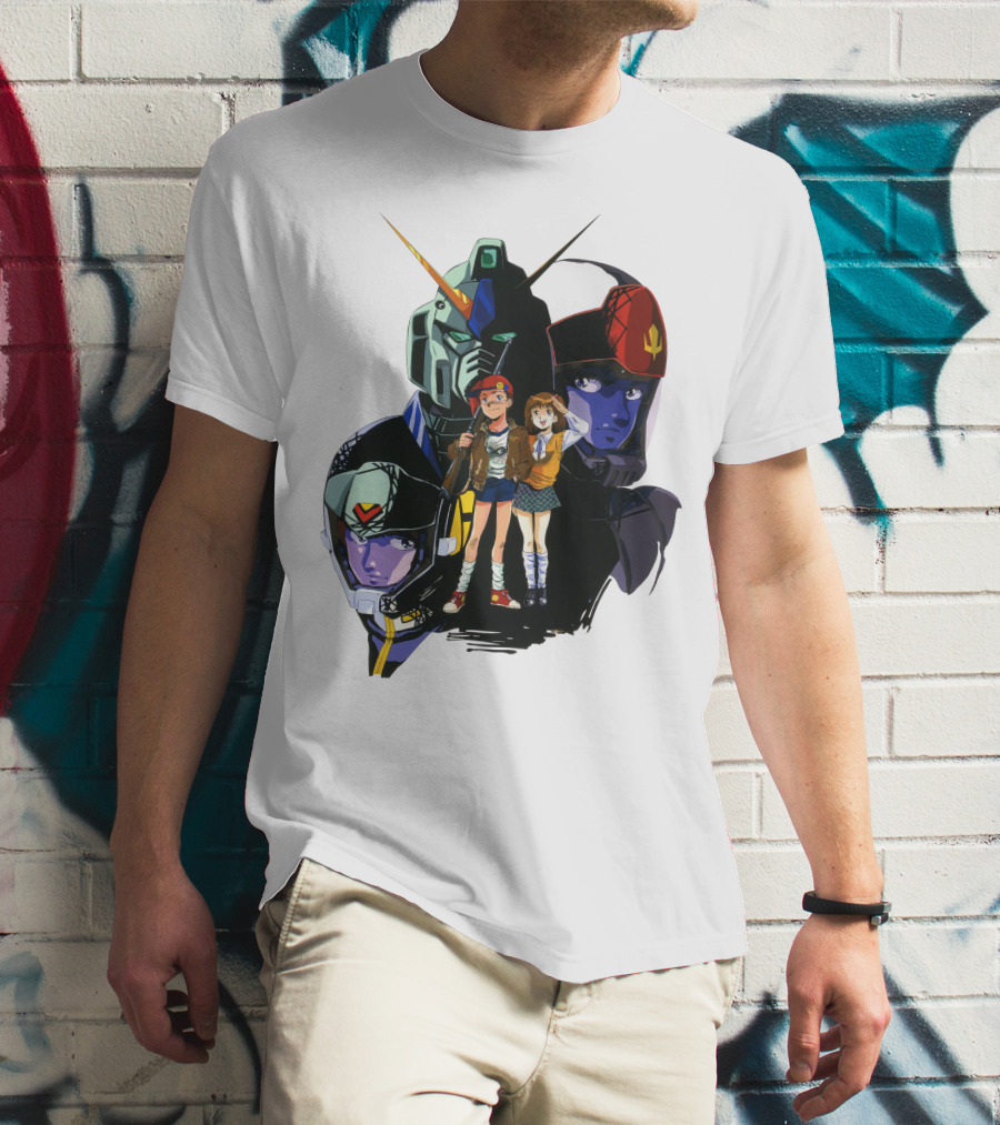 Mobile Suit Gundam Iconic Characters And Mecha Compilation T-Shirt