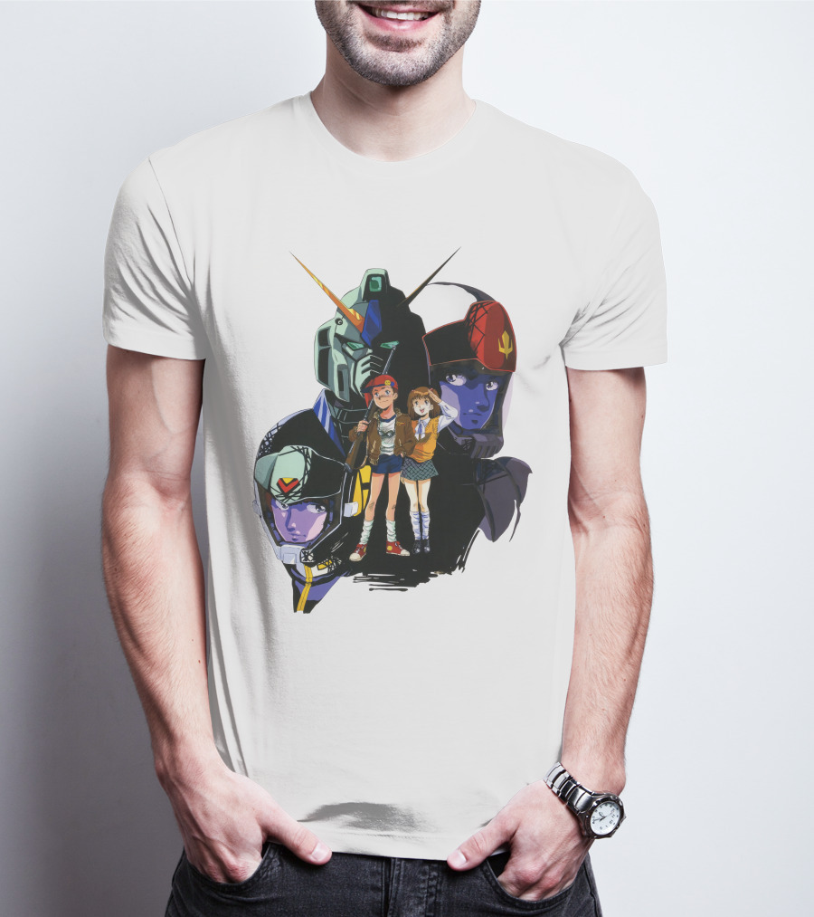 Mobile Suit Gundam Iconic Characters And Mecha Compilation T-Shirt